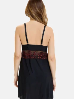 Best Nuisette sexy dentelle et microfibre Chemise De Nuit