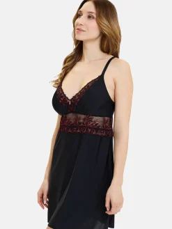 Best Nuisette sexy dentelle et microfibre Chemise De Nuit