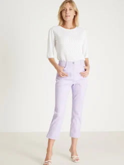 New Pantacourt 5 poches coupe droite Femme Pantacourt|Pantalon