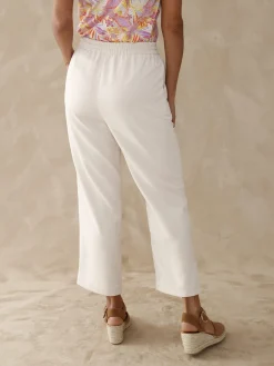 Clearance Pantacourt coupe droite et large Femme Pantalon