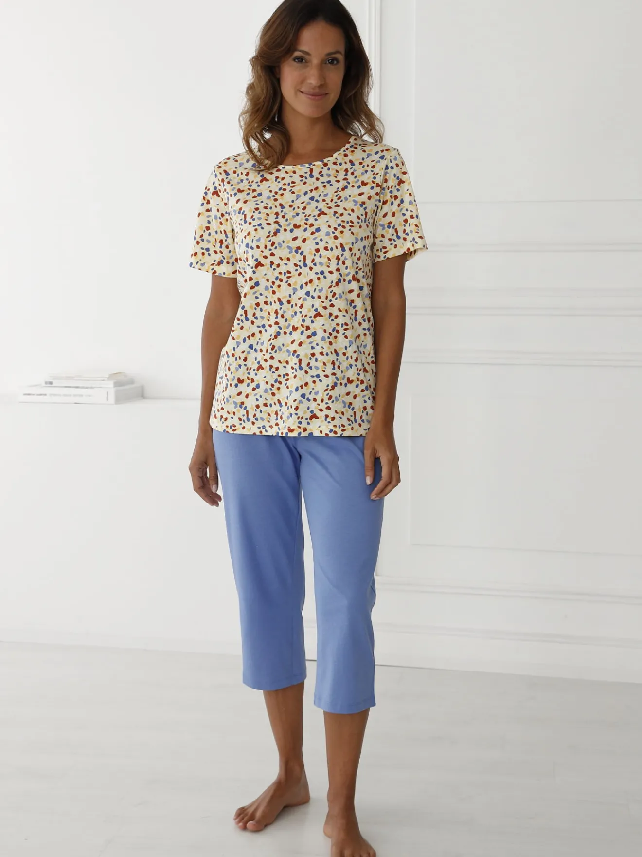 Discount Pantacourt de pyjama jersey pur coton Pyjama