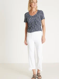 Discount Pantacourt en maille style sarouel Femme Pantalon