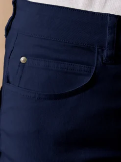 Best Pantacourt élastiqué en gabardine Femme Pantacourt|Pantalon