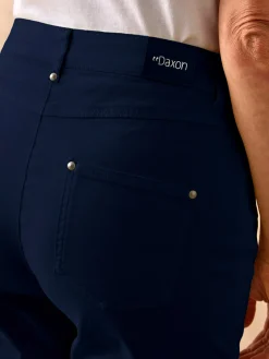 Best Pantacourt élastiqué en gabardine Femme Pantacourt|Pantalon