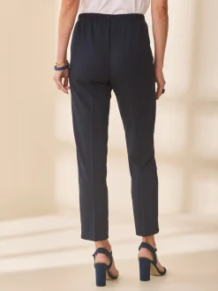 Sale Pantacourt élastiqué en maille Femme Pantacourt|Pantalon