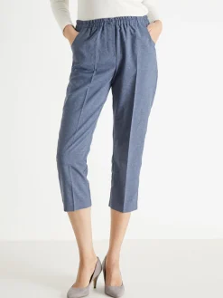 Pantacourt élastiqué entrejambe 60cm Femme Pantacourt|Pantalon