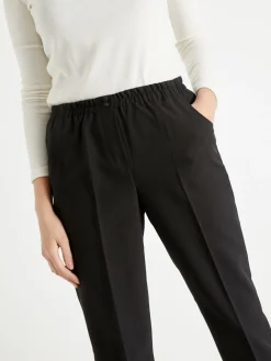 Clearance Pantacourt élastiqué entrejambe 60cm Femme Pantacourt|Pantalon