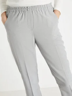 Clearance Pantacourt élastiqué entrejambe 60cm Femme Pantacourt|Pantalon