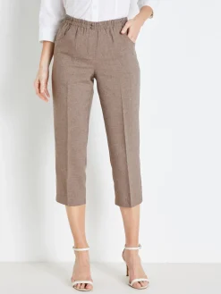 Best Pantacourt élastiqué entrejambe 60cm Femme Pantacourt|Pantalon