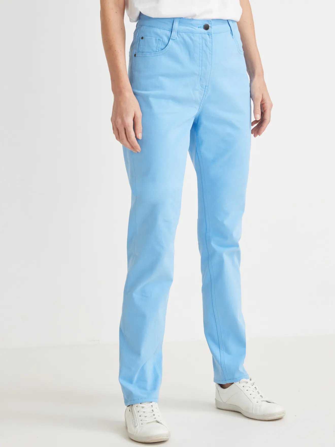 Online Pantalon 5 poches coupe droite Femme Pantalon