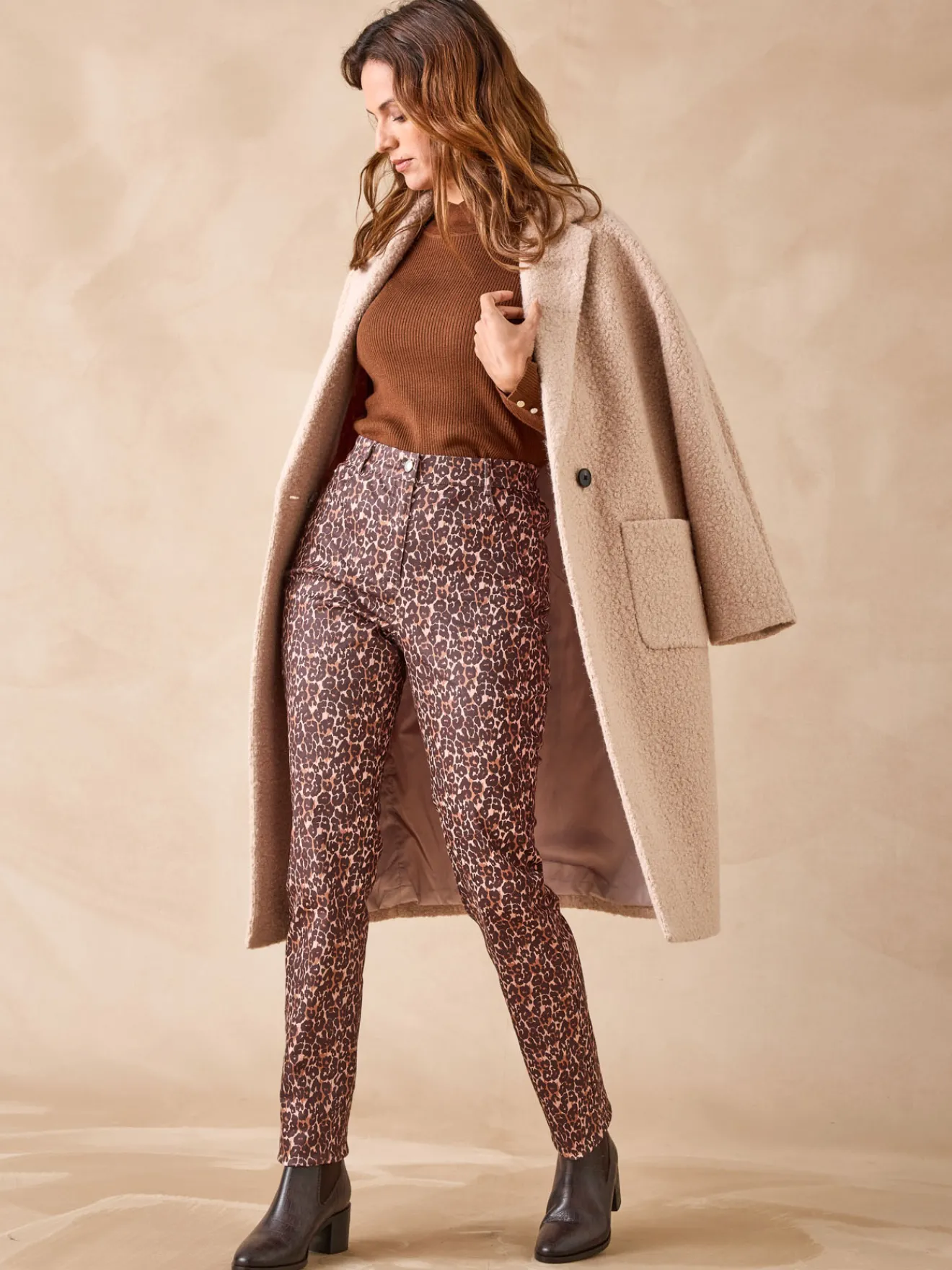 Sale Pantalon 5 poches taille haute Femme Pantalon