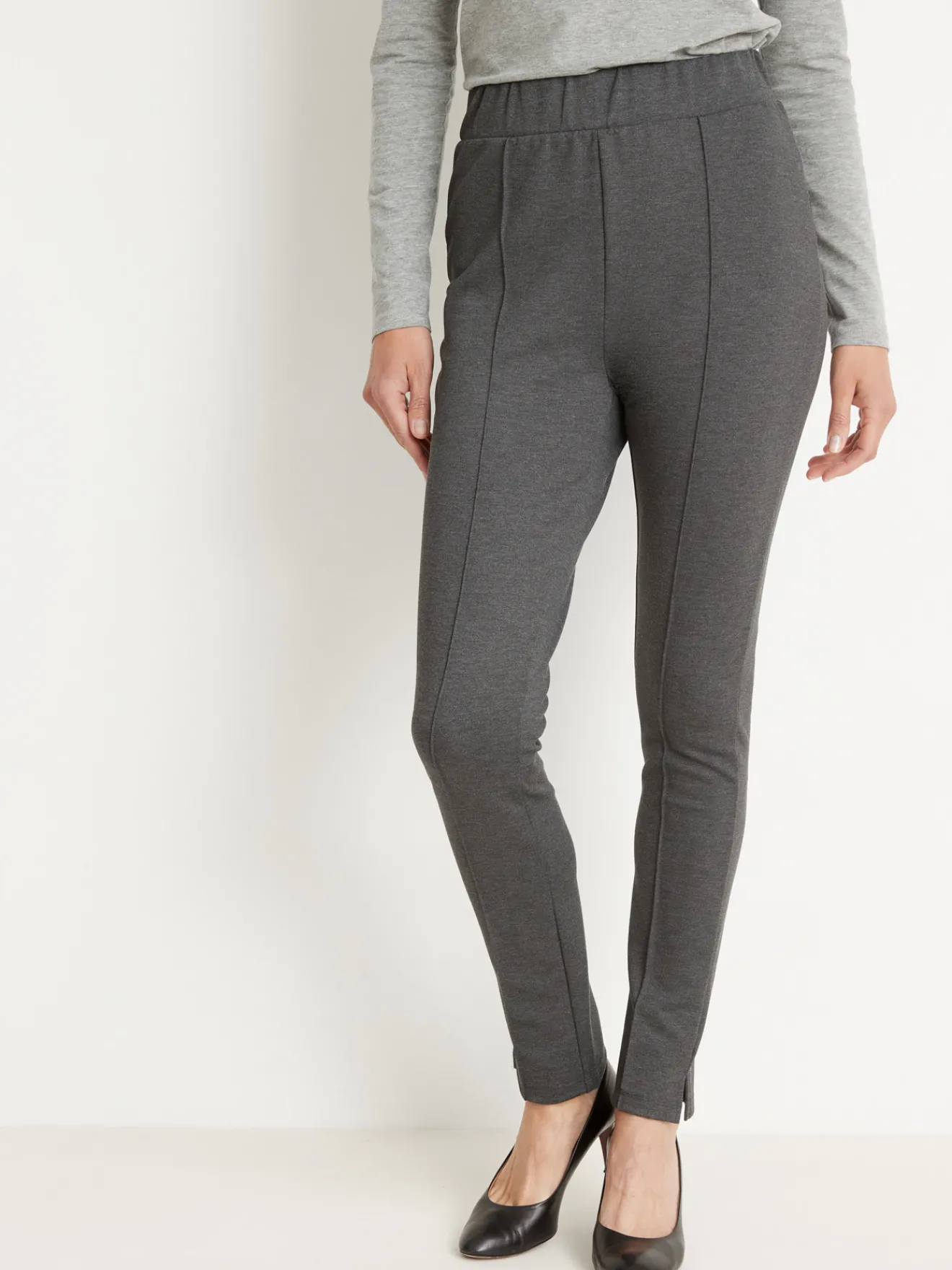 Best Pantalon droit élastiqué maille milano Femme Pantalon