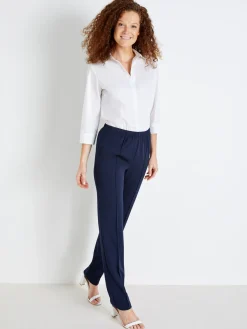 New Pantalon en maille stature + d'1,60m Femme Pantalon