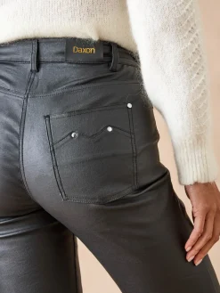 Best Pantalon enduit taille haute Femme Pantalon