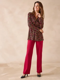 Discount Pantalon entièrement élastiqué en maille Femme Pantalon