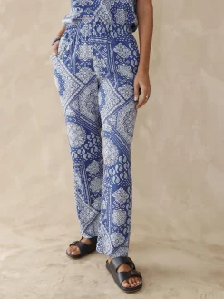 New Pantalon fluide entièrement élastiqué Femme Pantalon