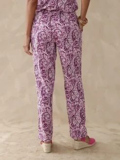 Sale Pantalon fluide entièrement élastiqué Femme Pantalon