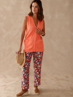 Sale Pantalon fluide entièrement élastiqué Femme Pantalon