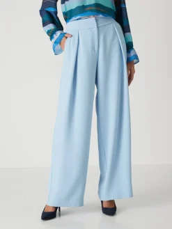 Hot Pantalon large en crêpe Femme Pantalon