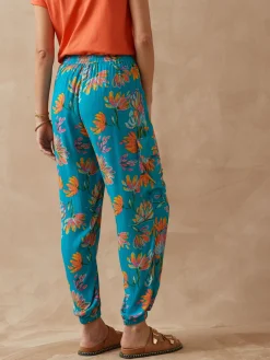 Hot Pantalon large élastiqué Femme Pantalon