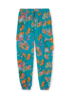 Hot Pantalon large élastiqué Femme Pantalon