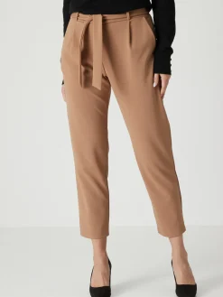 Sale Pantalon élastiqué en maille Femme Pantalon