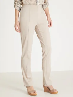 New Pantalon élastiqué en maille milano Femme Pantalon