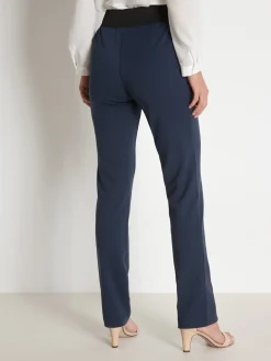 New Pantalon élastiqué en maille milano Femme Pantalon
