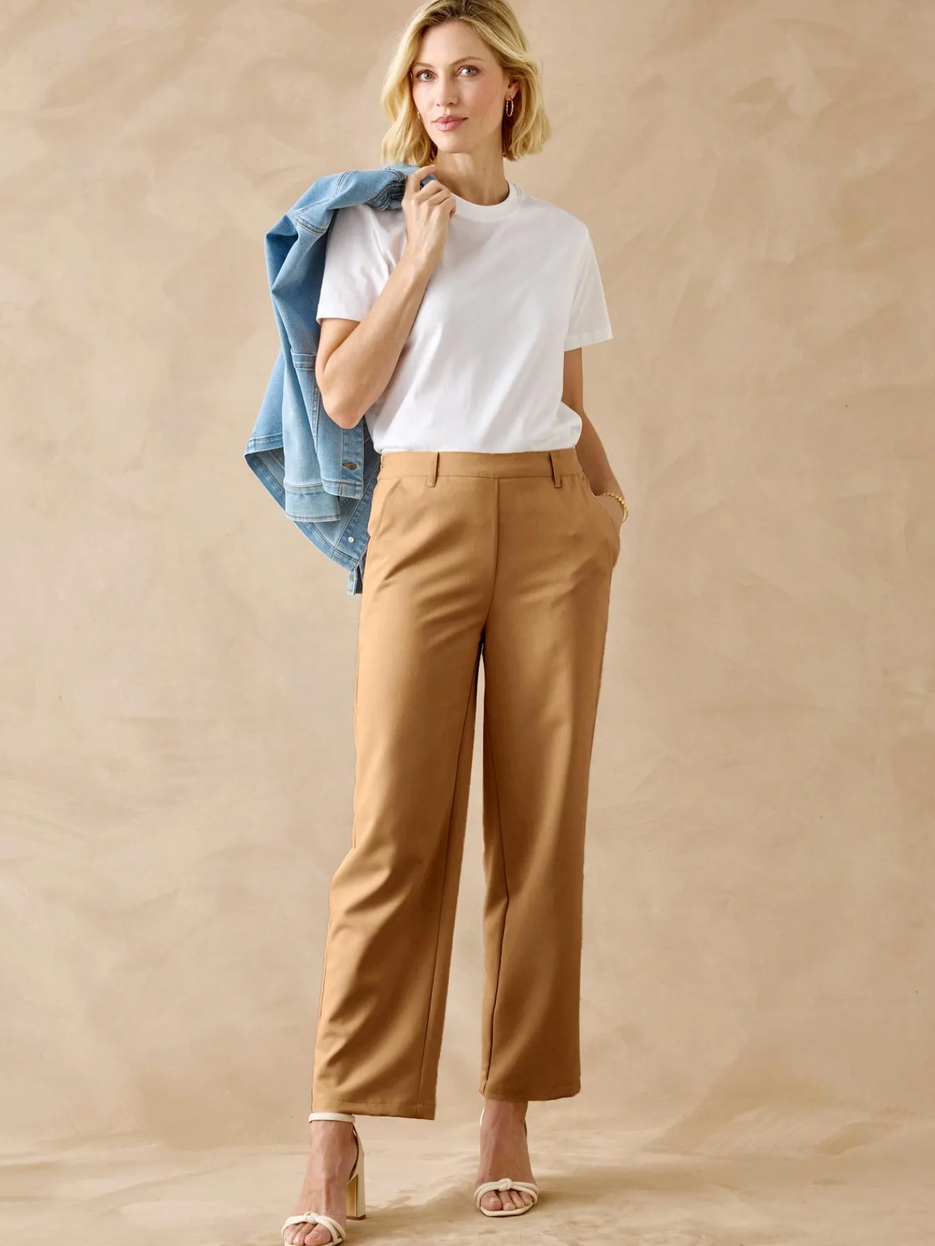 New Pantalon 7/8ème élastiqué dos Femme Pantalon