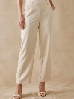Hot Pantalon 7/8ème élastiqué dos Femme Pantalon