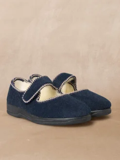 Pantoufles babies fourrées à scratch Femme Pantoufles, Chaussons