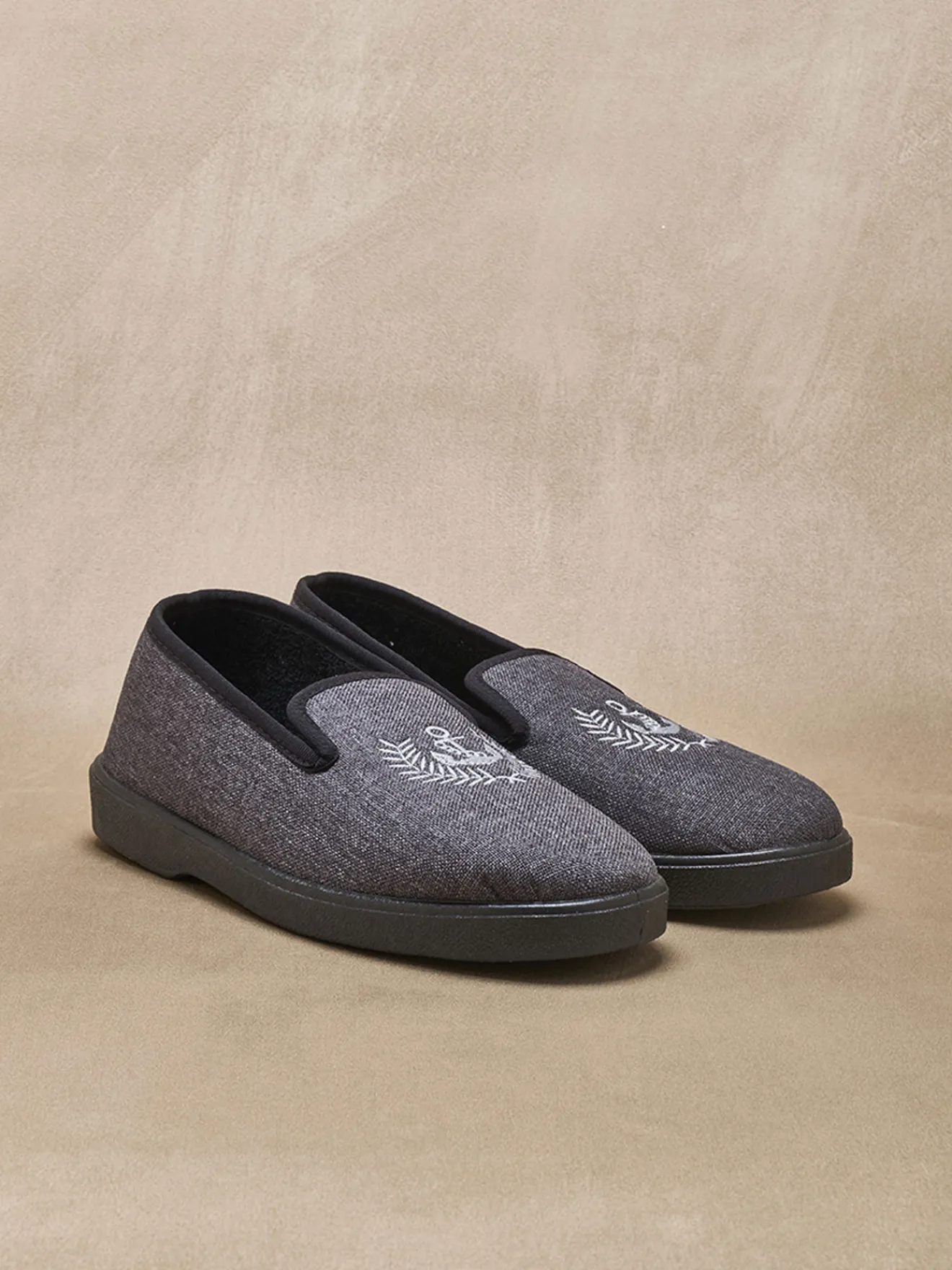 New Pantoufles brodées intérieur éponge Homme Chaussons|Chaussures Homme