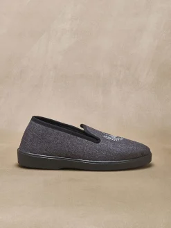 New Pantoufles brodées intérieur éponge Homme Chaussons|Chaussures Homme