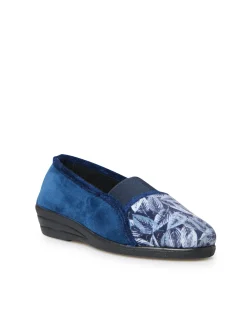 Pantoufles élastiquées molletonnées Femme Pantoufles, Chaussons