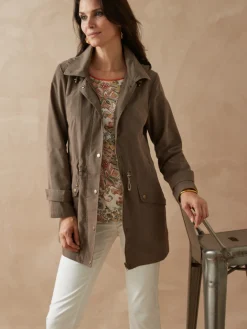 Hot Parka déperlante à capuche amovible Femme Manteau, Parka