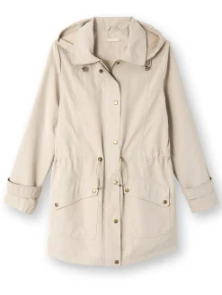 Parka déperlante à capuche amovible Femme Manteau, Parka