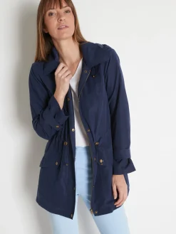 New Parka déperlante à capuche amovible Femme Manteau, Parka