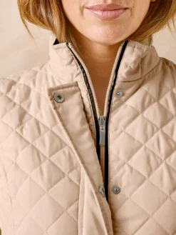 Parka déperlante matelassée sans manches Femme Manteau, Parka