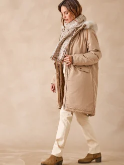 Online Parka longue intérieur matelassé Femme Manteau, Parka