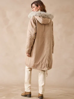 Online Parka longue intérieur matelassé Femme Manteau, Parka