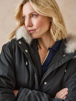 Online Parka longue intérieur matelassé Femme Manteau, Parka