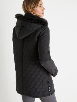 Outlet Parka matelassée courte en microfibre Femme Manteau, Parka