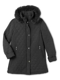 Outlet Parka matelassée courte en microfibre Femme Manteau, Parka