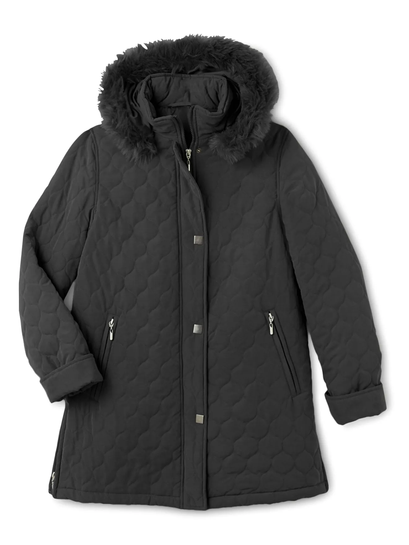 Outlet Parka matelassée courte en microfibre Femme Manteau, Parka