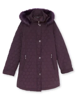 Outlet Parka matelassée courte en microfibre Femme Manteau, Parka