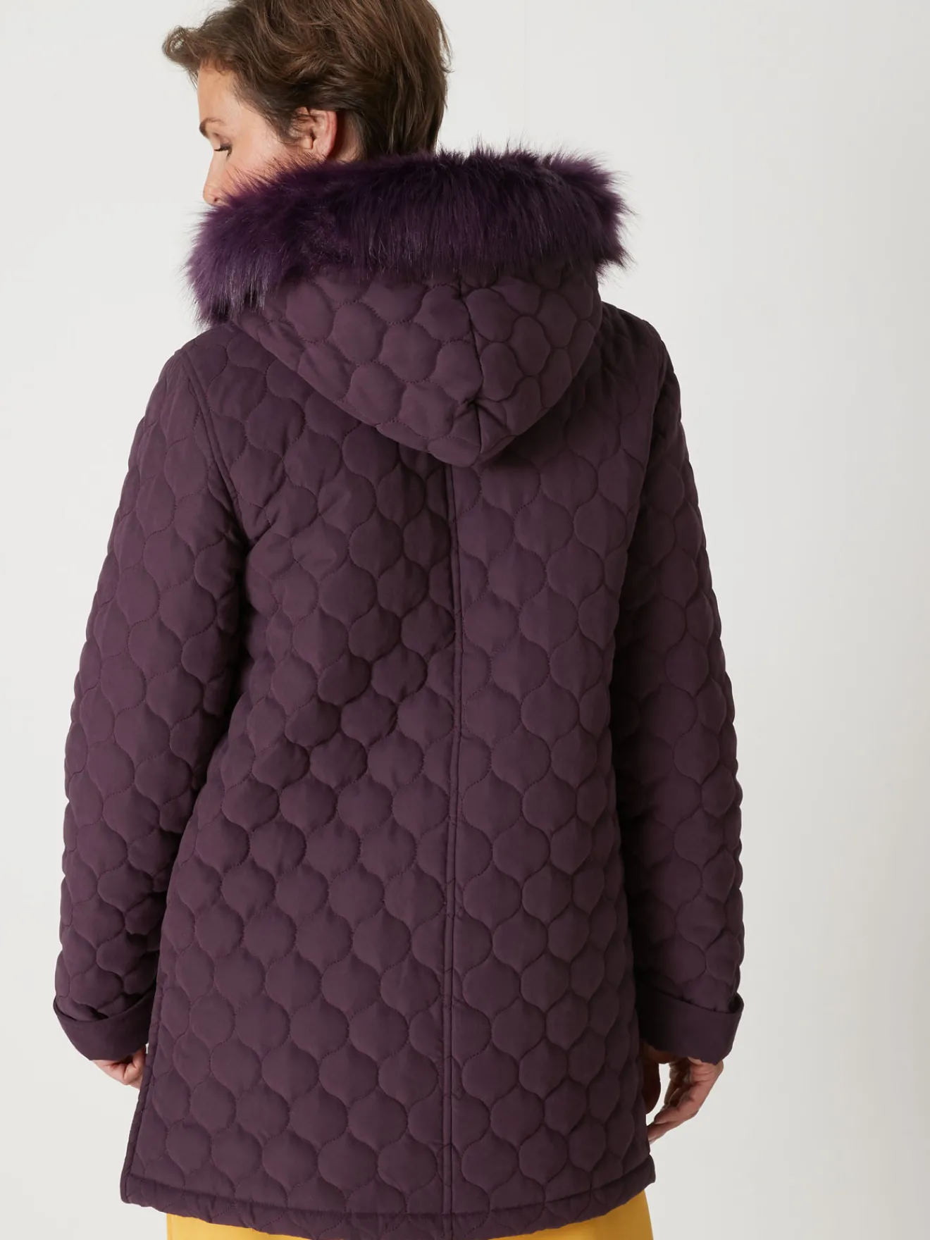 Outlet Parka matelassée courte en microfibre Femme Manteau, Parka
