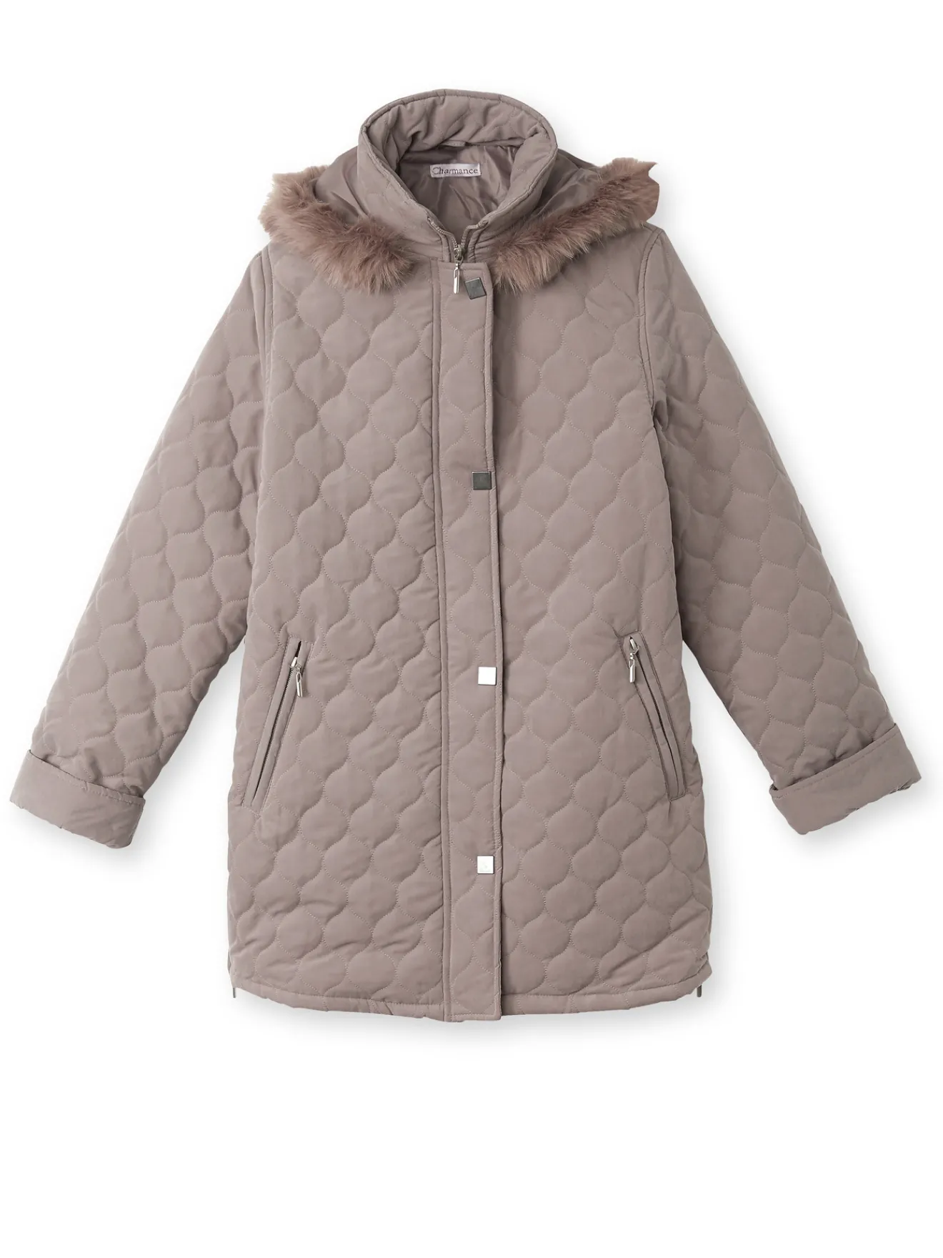 Discount Parka matelassée courte en microfibre Femme Manteau, Parka