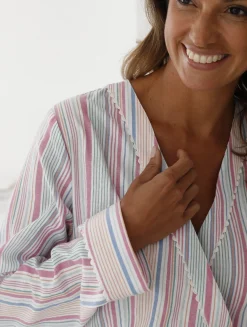 Best Peignoir forme kimono en seersucker Peignoir, Robe De Chambre