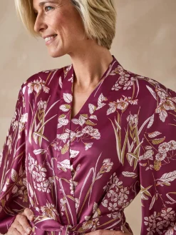 Online Peignoir kimono en satin Peignoir, Robe De Chambre