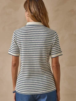 Online Polo en maille jacquard fantaisie Femme T-Shirt
